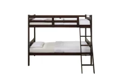 Mor Furniture Kids Beds & Bunk Beds|Sami Bunk Bed W/ Ladder In Espresso, Twin/ Twin