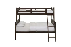 Mor Furniture Kids Beds & Bunk Beds|Sami Bunk Bed W/ Ladder In Espresso, Twin/ Twin