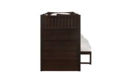 Mor Furniture Kids Beds & Bunk Beds|Sami Bunk Bed W/ Storage Steps In Espresso, Twin/Twin, Right Facing