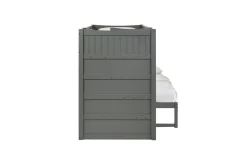 Mor Furniture Kids Beds & Bunk Beds|Sami Bunk Bed W/ Storage Steps In Espresso, Twin/Twin, Right Facing
