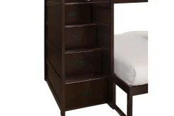 Mor Furniture Kids Beds & Bunk Beds|Sami Bunk Bed W/ Storage Steps In Espresso, Twin/Twin, Right Facing
