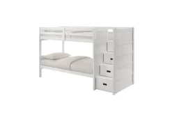 Mor Furniture Kids Beds & Bunk Beds|Sami Bunk Bed W/ Storage Steps In Espresso, Twin/Twin, Right Facing