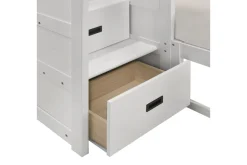 Mor Furniture Kids Beds & Bunk Beds|Sami Bunk Bed W/ Storage Steps In Espresso, Twin/Twin, Right Facing