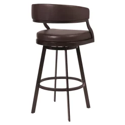 Mor Furniture Barstools|Saturn Bar Height Swivel Stool In Mineral & Black