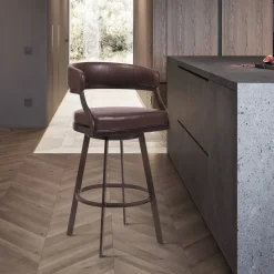 Mor Furniture Counter Height Stools|Barstools|Saturn Counter Height Swivel Stool In Ford Brown