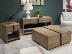 Mor Furniture Coffee Tables|Sawyer Square Coffee Table In Rustic Caramel