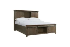 Mor Furniture Bedroom Sets|Scott Storage Bed, Dresser, Mirror & Nightstand In Walnut, Queen