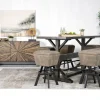 Mor Furniture Seating For 6|Dining Room Sets|Sequoia Bar Height Dining Table, 4 Stool & Bench In Espresso