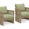 Mor Furniture Outdoor Lounge Chairs|Serena Shores Outdoor Lounge Chair In Beige/Green, Set Of 2