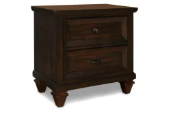 Mor Furniture Bedroom Sets|Sevilla Panel Bed, Dresser, Mirror & Nightstand In Walnut, Queen