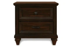 Mor Furniture Bedroom Sets|Sevilla Panel Bed, Dresser, Mirror & Nightstand In Walnut, Queen