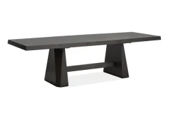 Mor Furniture Seating For 6|Dining Room Sets|Shelby Pedestal Dining Table, 4 Side Chairs & Bench In Dark Brown
