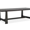 Mor Furniture Seating For 6|Dining Room Sets|Shelby Trestle Dining Table & 6 Wood Back Chairs In Coffee Bean