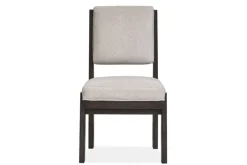 Mor Furniture Dining Room Sets|Shelby Trestle Dining Table, 4 Wood Back Chairs & 2 Upholstered Chairs In Coffee Bean