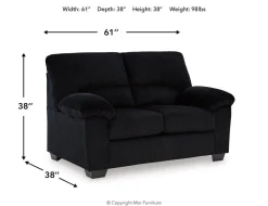 Mor Furniture Loveseats|Simple Joy Loveseat In Onyx