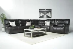 Mor Furniture Reclining Sectionals|Sectionals|Sofia 3 Piece 3 Power Sectional In Brown Leather
