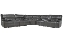 Mor Furniture Reclining Sectionals|Sectionals|Sofia 3 Piece 3 Power Sectional In Brown Leather