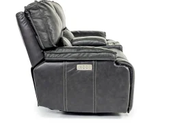 Mor Furniture Reclining Loveseats|Loveseats|Sofia 3 Power Console Loveseat In Brown Leather