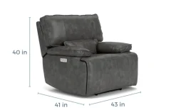 Mor Furniture Recliners|Sofia 3 Power Recliner In Brown Leather