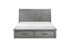 Mor Furniture Beds|Sonora Sleigh Bed W/ Storage In Brown, Queen