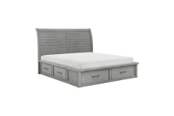Mor Furniture Beds|Sonora Sleigh Bed W/ Storage In Brown, Queen