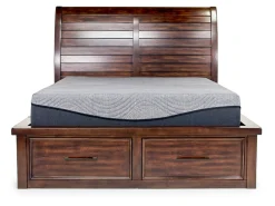 Mor Furniture Bedroom Sets|Sonora Sleigh Bed W/ Storage, Dresser, Mirror & Nightstand In Brown, Queen