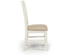 Mor Furniture Dining Chairs|Stone Side Chair In , Upholstered Slat White