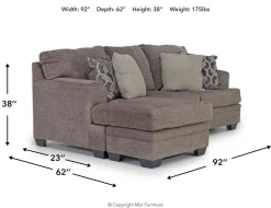 Mor Furniture Sofas|Stonemeade Reversible Sofa Chaise In Nutmeg