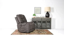 Mor Furniture Lift Chairs|Recliners|Str 3 Power Lift Chair W/ Wireless Charger In Gunmetal