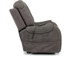 Mor Furniture Lift Chairs|Recliners|Str 3 Power Lift Chair W/ Wireless Charger In Gunmetal