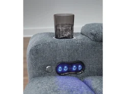 Mor Furniture Reclining Sofas|Sofas|Studio Cave 2 Power Sofa W/ Drop Down Table In Steel