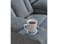 Mor Furniture Reclining Sofas|Sofas|Studio Cave 2 Power Sofa W/ Drop Down Table In Steel