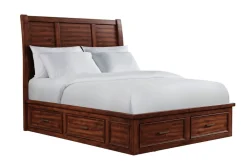 Mor Furniture Bedroom Sets|Sullivan Panel Bed W/ Storage, Dresser, Mirror & Nightstand In Drift Gray, Queen
