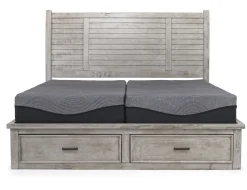 Mor Furniture Bedroom Sets|Sullivan Panel Bed W/ Storage, Dresser, Mirror & Nightstand In Drift Gray, Queen