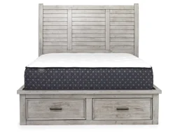 Mor Furniture Storage Beds|Beds|Sullivan Panel Bed W/ Storage In Drift Gray, Queen