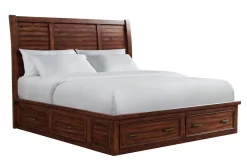 Mor Furniture Storage Beds|Beds|Sullivan Panel Bed W/ Storage In Drift Gray, Queen