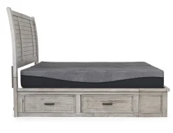 Mor Furniture Storage Beds|Beds|Sullivan Panel Bed W/ Storage In Drift Gray, Queen