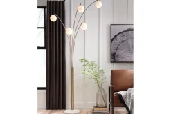Mor Furniture Shop All Lighting & Lamps|Office Lighting|Taliya Arc Floor Lamp In Champagne/White