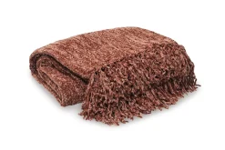 Mor Furniture Throw Blankets|Throw Blankets|Tamish Throw Blanket In Rust