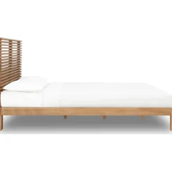 Mor Furniture Beds|Tanner Platform Bed In Flaxen, Full