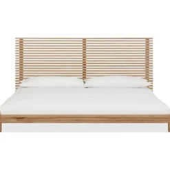 Mor Furniture Beds|Tanner Platform Bed In Flaxen, Full