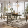 Mor Furniture Seating For 4|Round Dining Sets|Telluride Round Dining Table & 4 Chairs In Driftwood