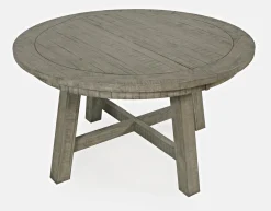 Mor Furniture Seating For 4|Round Dining Sets|Telluride Round Dining Table & 4 Chairs In Driftwood
