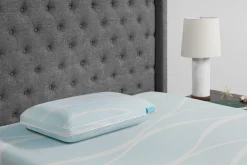 Mor Furniture Pillows|Tempur-Pedic Breeze Pro-Hi Cooling Pillow In White, Eastern King