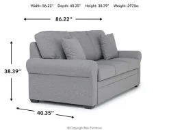 Mor Furniture Sleeper Sofas|Sofas|Tilda Queen Sleeper Sofa W/ Gel Mattress In Meluco