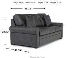 Mor Furniture Sleeper Sofas|Sofas|Tilda Queen Sleeper Sofa W/ Gel Mattress In Meluco