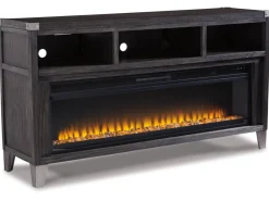 Mor Furniture Fireplace Tv Stands|Fireplaces|Todoe Fireplace Console W/ Insert In Gray