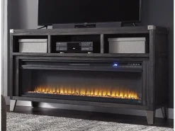 Mor Furniture Fireplace Tv Stands|Fireplaces|Todoe Fireplace Console W/ Insert In Gray