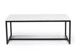 Mor Furniture Coffee Tables|Torin Coffee Table In White Marble/Black