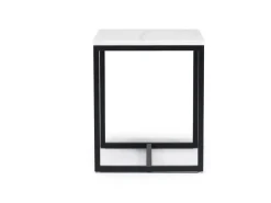 Mor Furniture Sofa & End Tables|Torin End Table In White Marble/Black